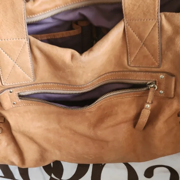 Kooba Tan Leather Tote Bag - Picture 3 of 7